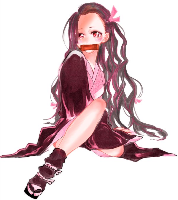 27.さんがTwitterに投稿した竈門禰豆子(鬼滅の刃)のイラスト。