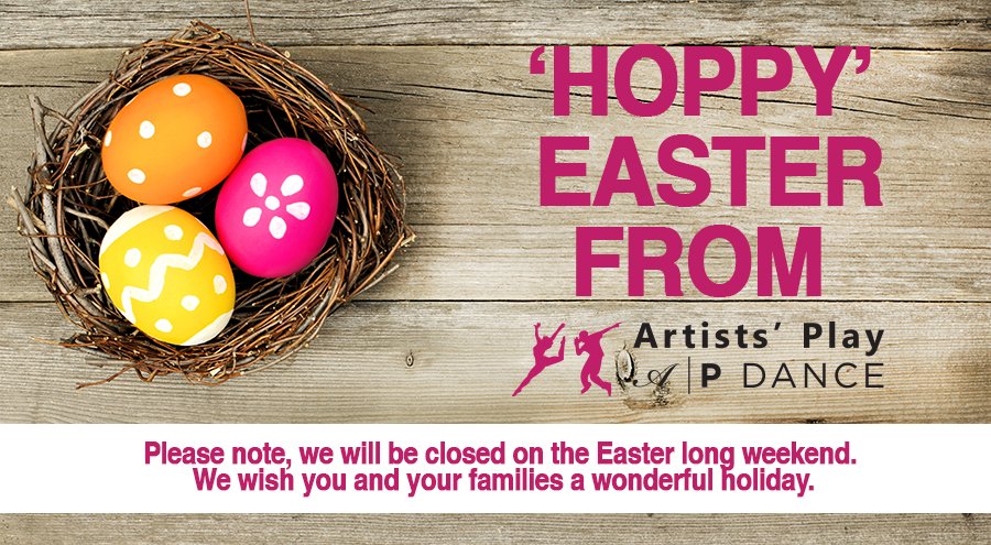 artistsplay's tweet photo. We'll be closed all weekend from Friday to Monday for Easter. Regular classes will resume on Tuesday - see you then! https://t.co/sIZS6BqkuG