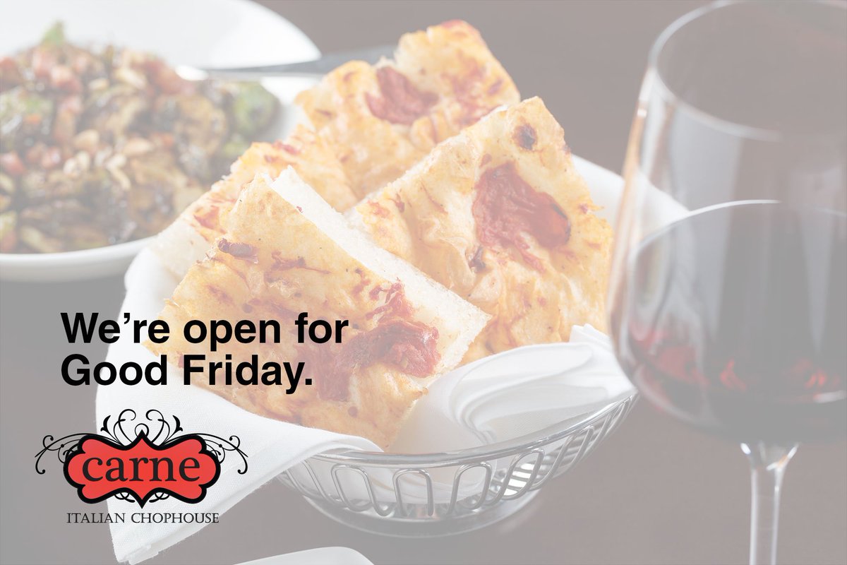 CarneWpg's tweet photo. We're open for dinner on Good Friday. We hope to see you here. Call: (204) 896-7275. #italia https://t.co/AkvKnb5vJF