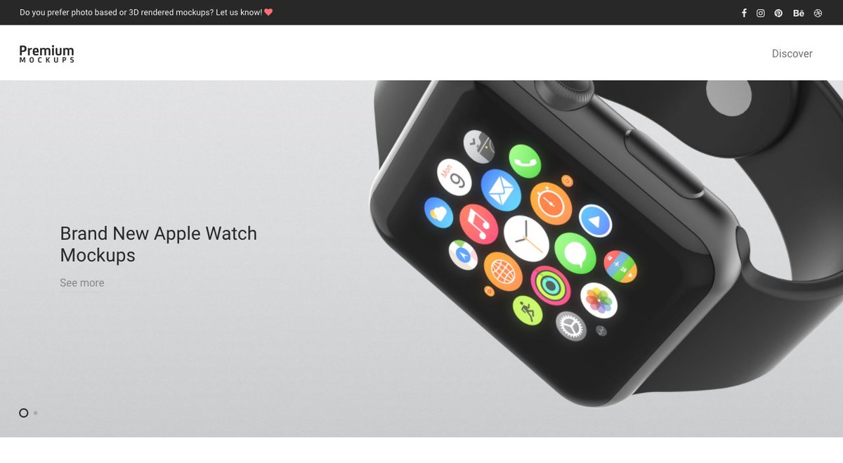 We recently launched a complete redesign of Premium-Mockups.com 🚀 Check it out!✌🏽 #GraphicDesign #Webdesign #Mockup #Freebies