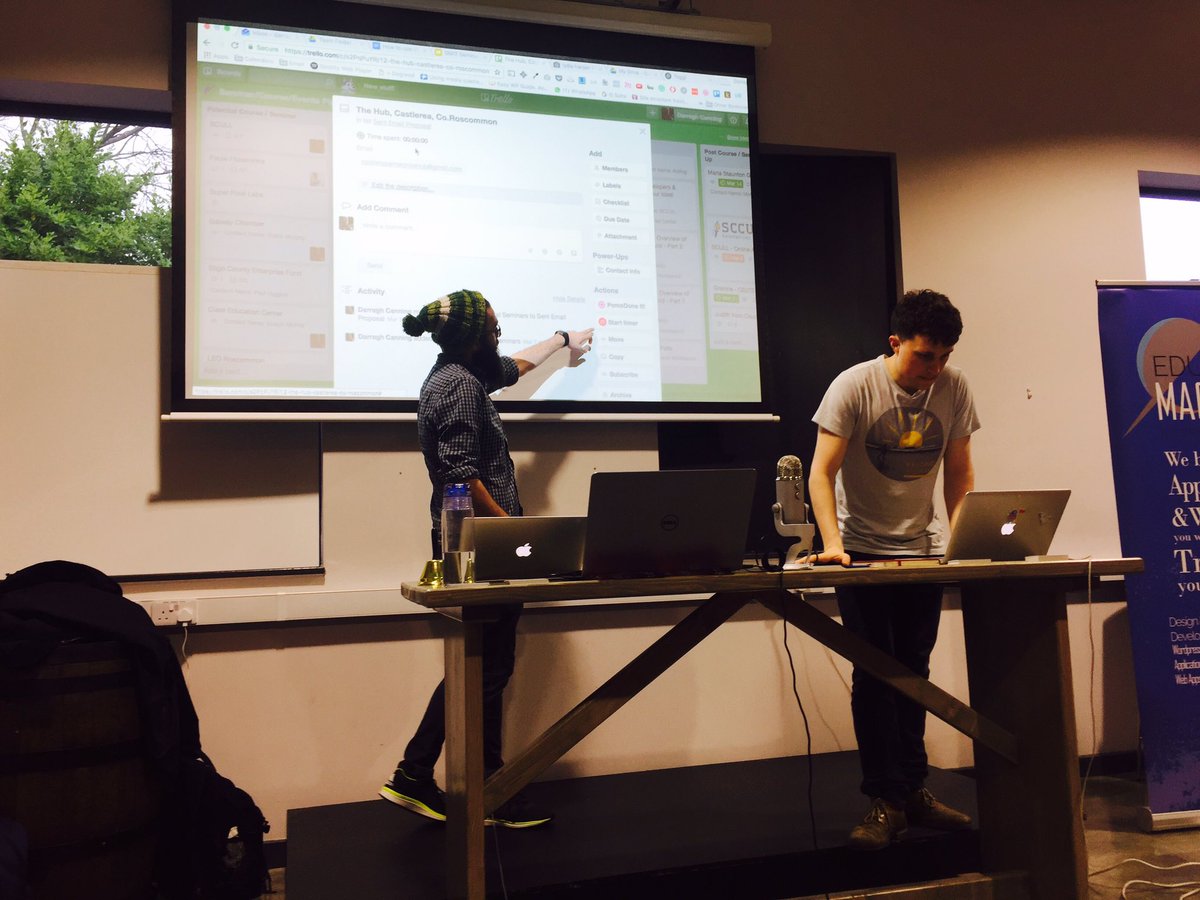 bnimhurchu's tweet photo. Fair play Darragh & Micheál @educatedmachine ... super informative eve on digital tools & online awesomeness @portershed #edMachineSeminar 👌 https://t.co/pSQwDvBjYG