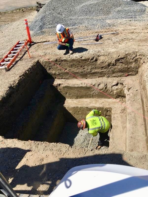 Digging holes #jobsite #construction