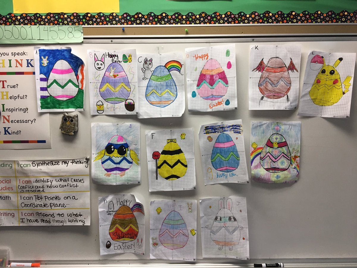 becky_bien's tweet photo. Simultaneously practicing coordinate grids and having some Spring fun! #ple50 https://t.co/h53MJlK9CL