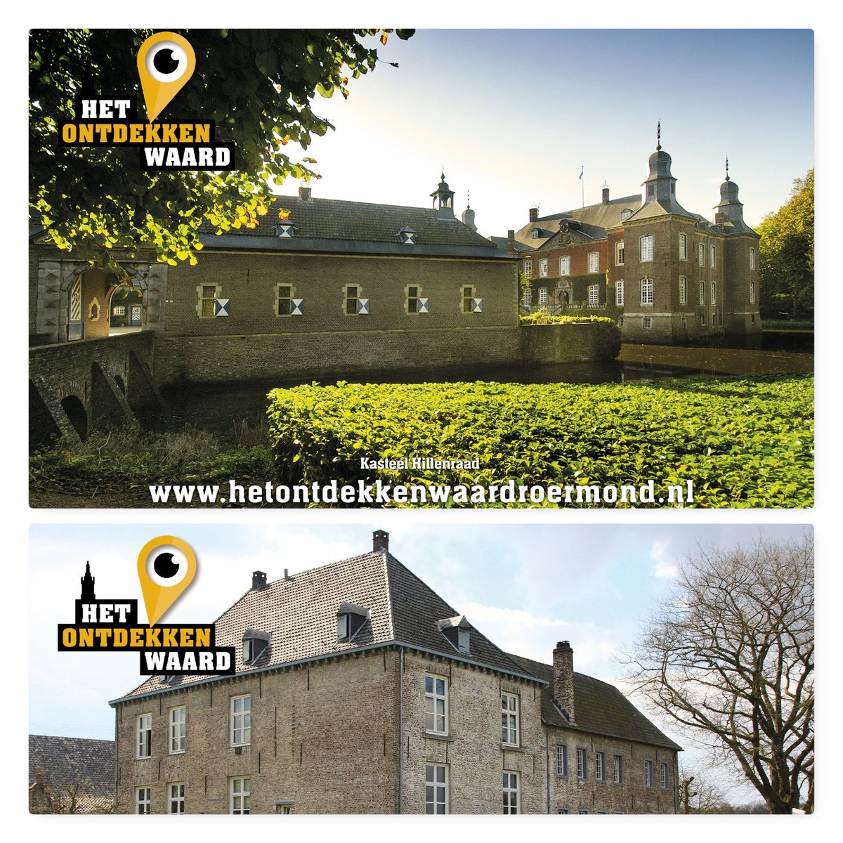 Wist u dat er in #Roermond 2 prachtige kastelen liggen Kasteel Hillenraad en Kasteel Zuidewijk Spick? Meer info: ow.ly/eh0G30avQQL