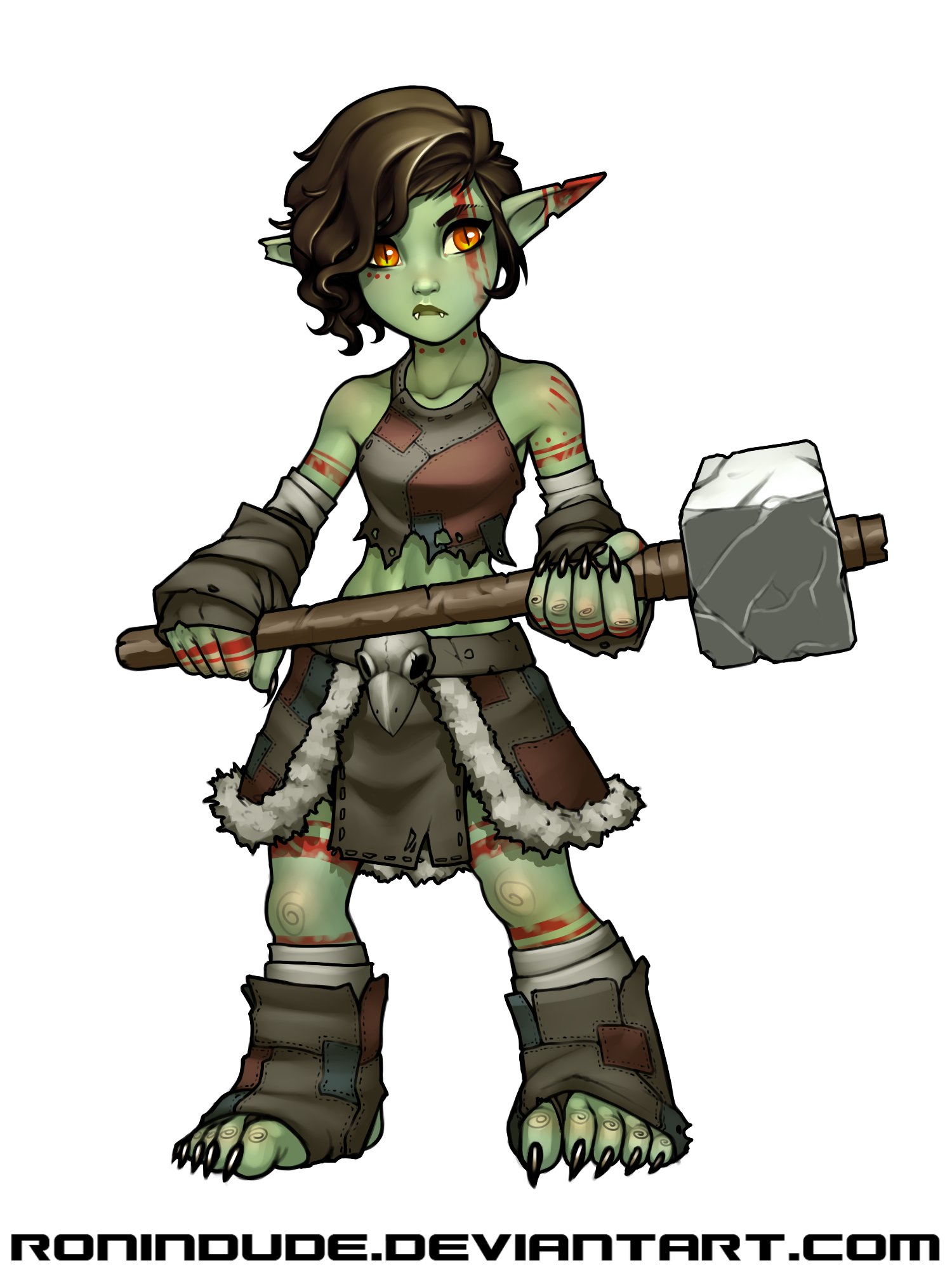 RoninDude on Twitter: "I drew "Piglet the Goblin Barbarian" from
