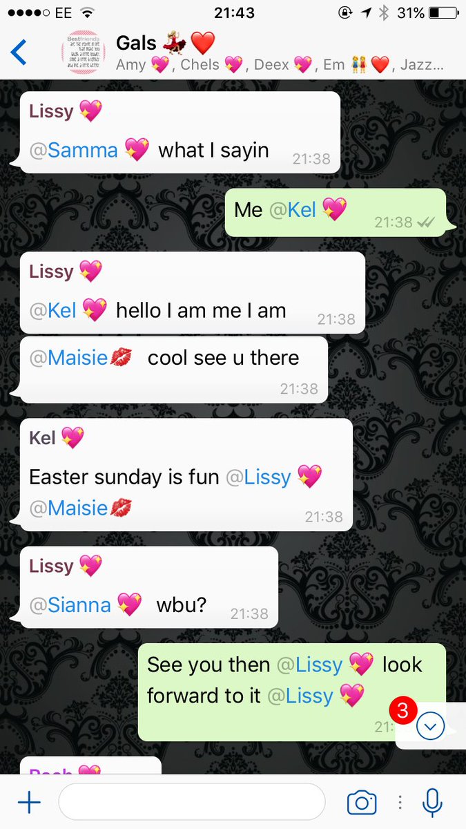 maisierosee's tweet photo. When you discover you can tag people in the group chat.. 😂 https://t.co/CAgmW3tFek