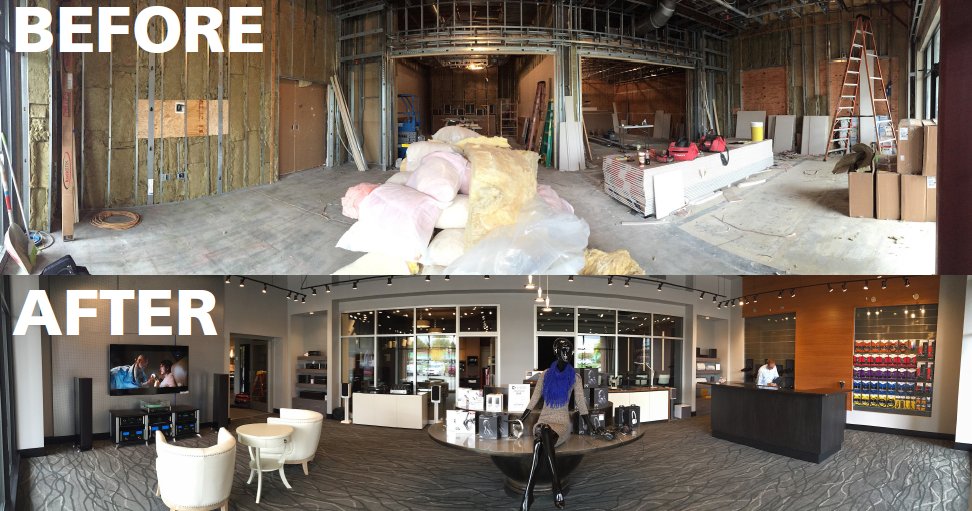 classic_stereo's tweet photo. #ThrowbackThursday Not even two years ago, our lobby was under construction.  The whole store was still under construction.  Look at it now! https://t.co/keGhPAUqSt