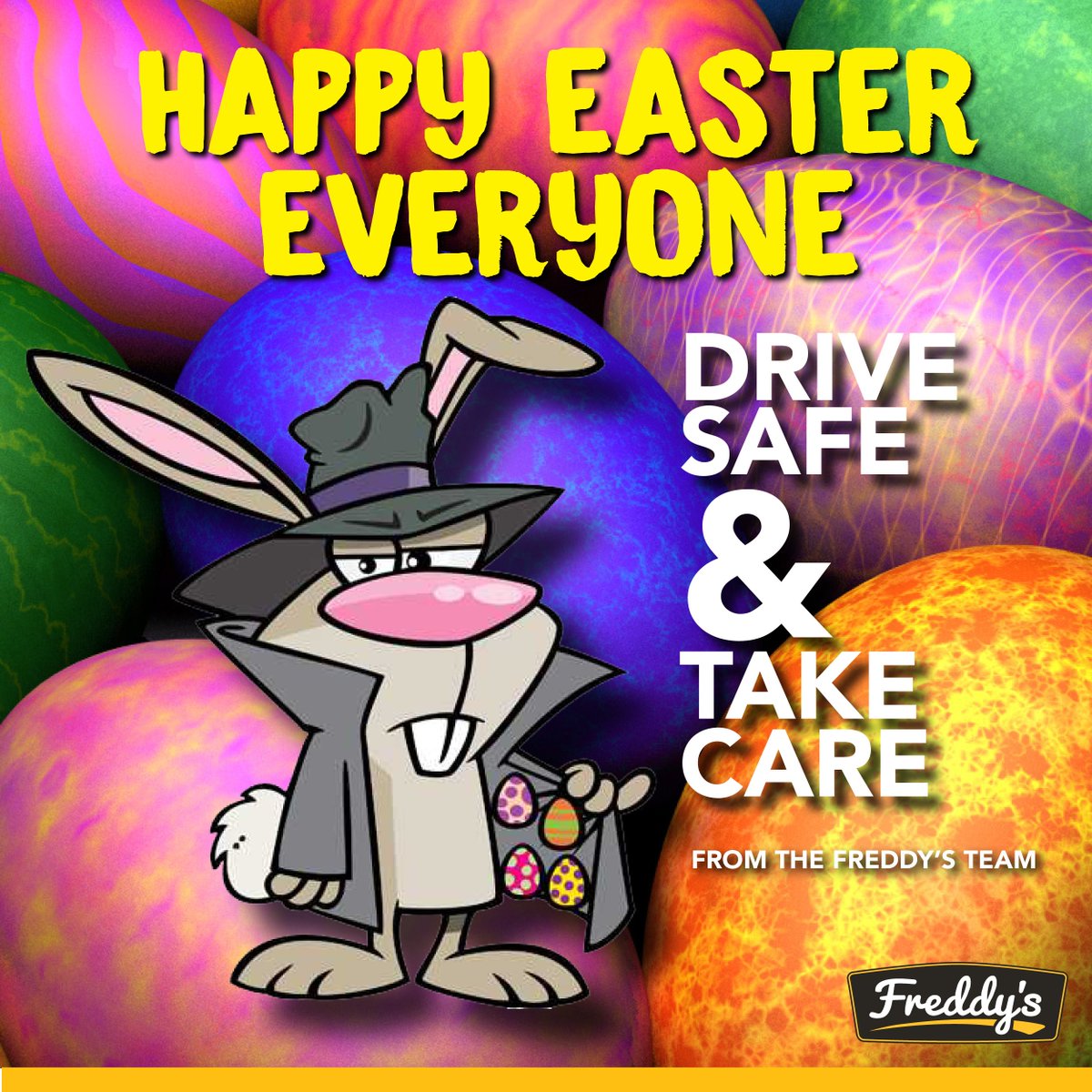 FreddysAust's tweet photo. Have a Happy Easter everyone. Take care on the roads and have fun.
The Freddy's Team https://t.co/aysDkQzbYC