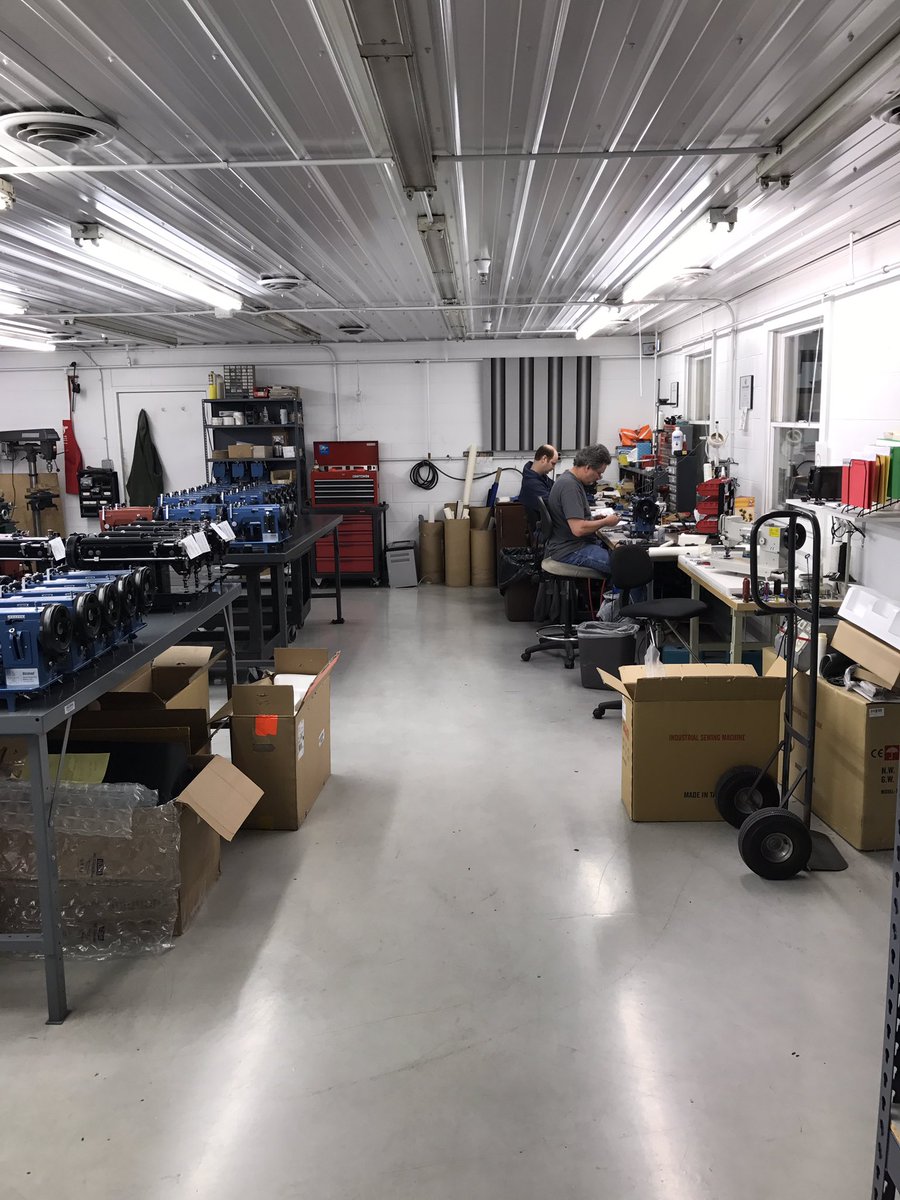sailrite's tweet photo. Sewing department before expansion. MG #Sailritestaff #Ultrafeed #Fabricator https://t.co/KGNwo8gqsB