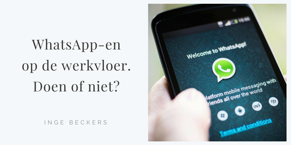 Inge_Beckers's tweet photo. #WhatsApp-en op de werkvloer - Doen of niet? https://t.co/4KRMKZvnYU https://t.co/x3ZYib5ySy