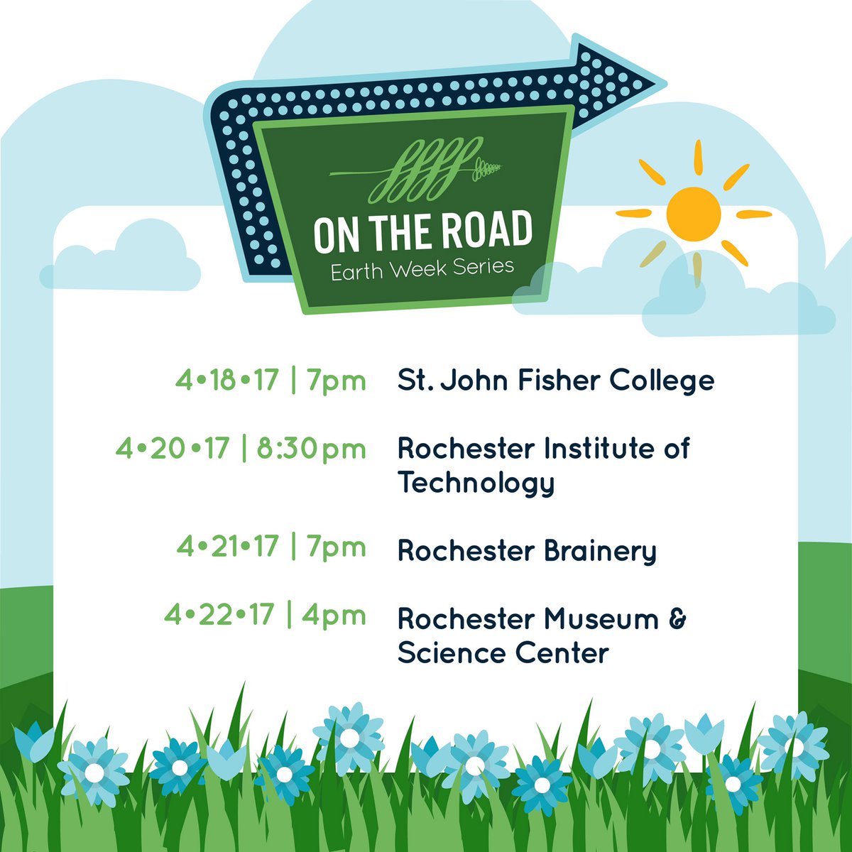 FastForwardRoc's tweet image. We are hitting the road! Free screenings. Where will we see you?! #environment #roc #585 @rochesteronthego @rochesterny #fastforwardroc