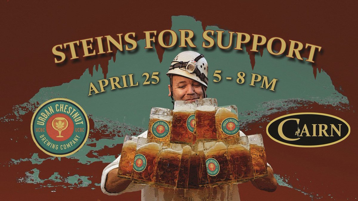 If your in STL join CAIRN on Tuesday April 25 for #steinsforsupport <a href="/urbanchestnut/">UrbanChestnutBrewing</a> on Washington Ave Proceeds help carry out our mission