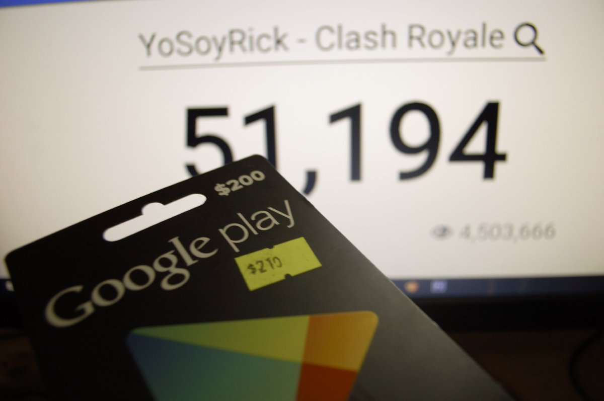 ➡¡SORTEO!⬅
‼Tarjeta $200 Google Play‼(A mi me Cuestan $210 :´v)
Requisitos:
🔥RT
🔥Seguirme 
🔥Suscribirte a mi canal: youtube.com/channel/UC_rkl…