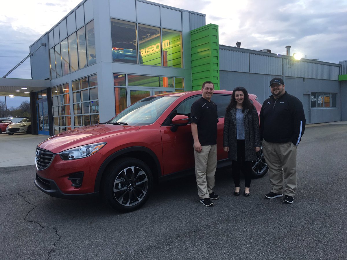 PrestonMazda1's tweet photo. Congratulations to Shafica on her new 2016 Mazda CX-5!!! Pictured with our specialists, Nick Harper and Shawn McGehee!!🚗 #youcomefirst https://t.co/b3e4M9AoB6