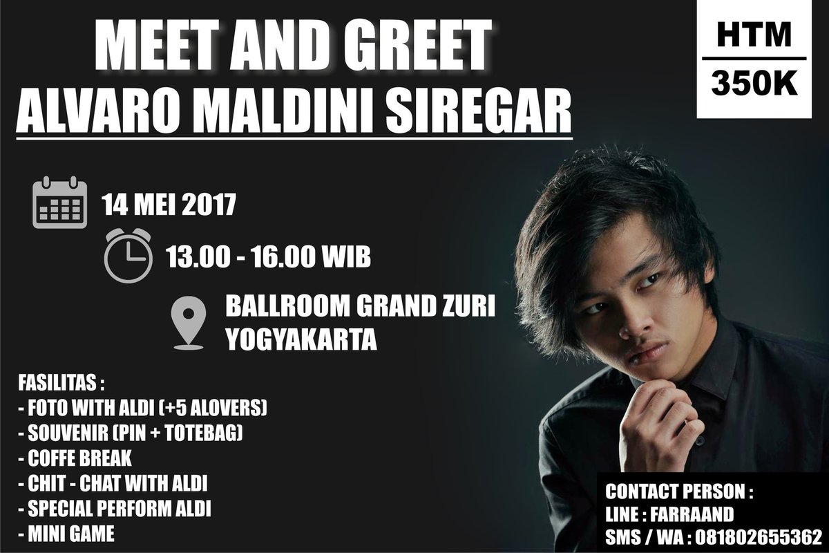 Untuk rayain #AldyMaldini17th comate jogja, ikut rayain ulang tahun <a href="/AlvaroMaldini1/">AlvaroMaldini</a> yuk 🎉😚
H- satu bulan, yg belum daftar masih ada waktu 👇