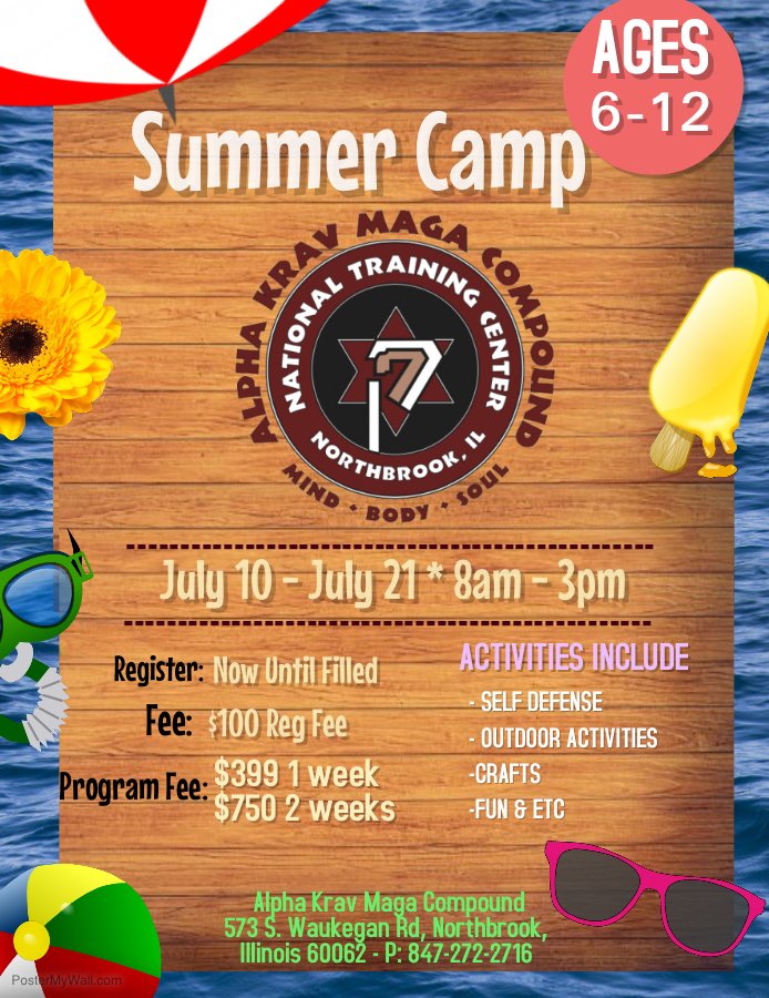 AlphaCompound's tweet photo. Summer is approaching and so is our summer camp! Sign your child up while there are still spots available.  #summercamp #Northbrook #krav https://t.co/UYOBCYLh2z