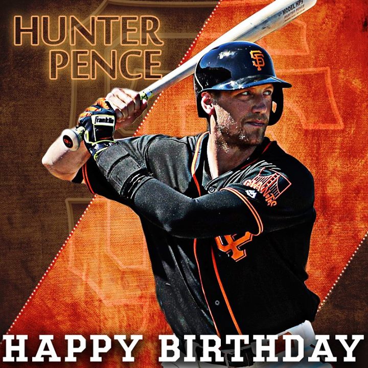 Happy birthday to San Francisco Giants star Hunter Pence.   Never change.  