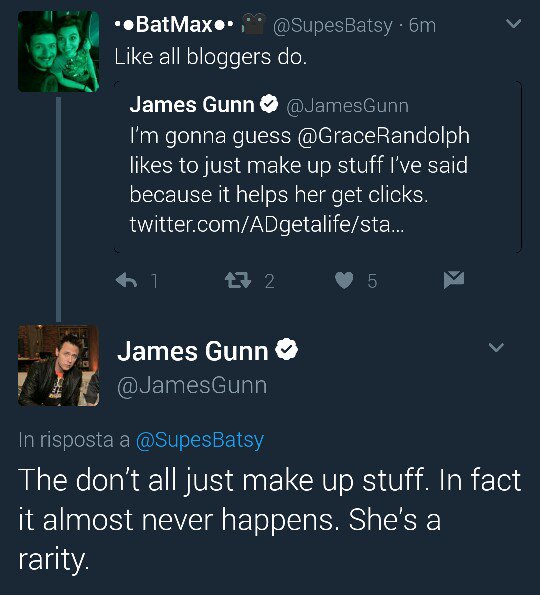 James Gunn On Twitter Thanks Man