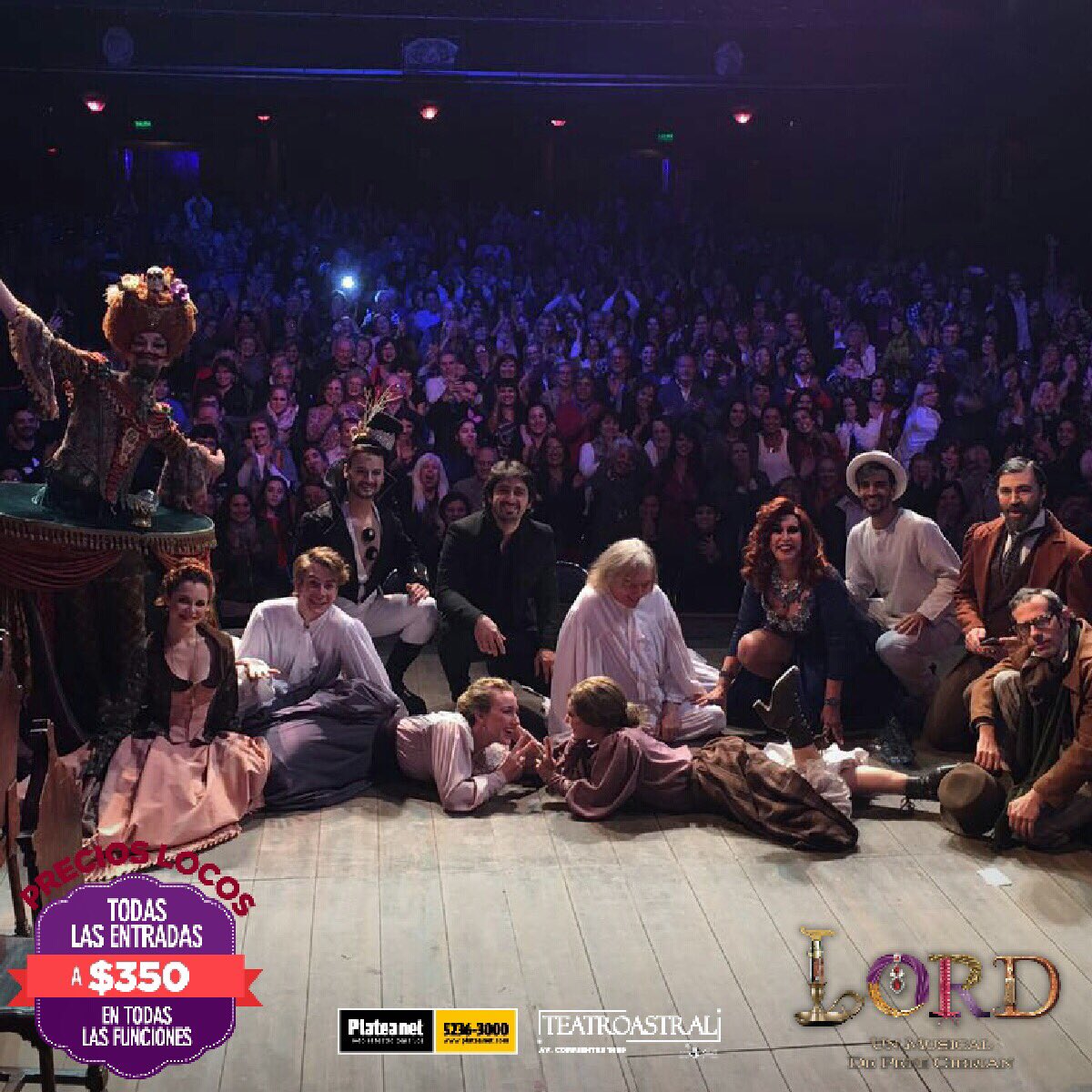 GRACIAS por una gran función! Se viene el ÚLTIMO FINDE! Te esperamos en el @teatroastral para vivir toda la emoción de #LordElMusical 🎩🎶