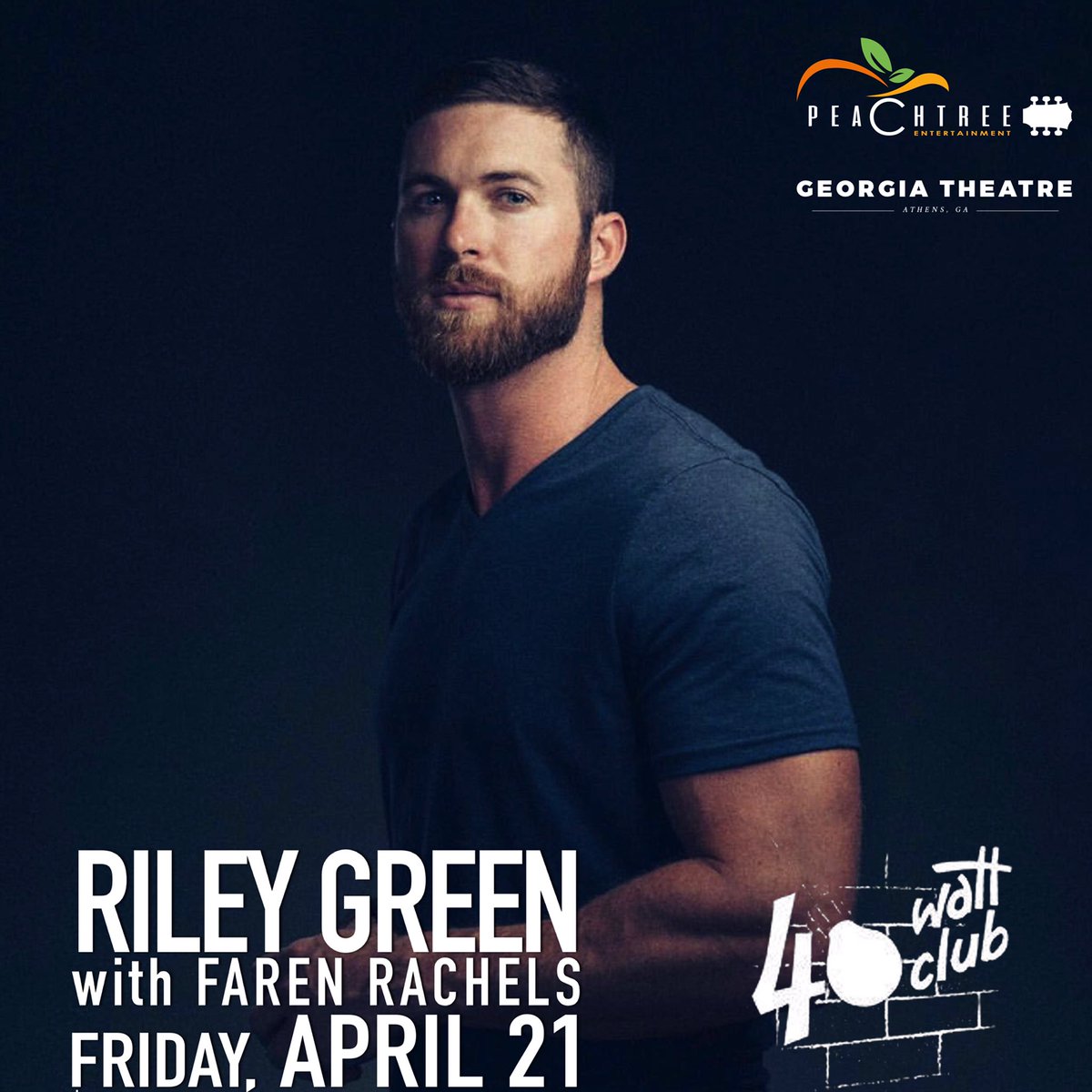 ATHENS, GA - <a href="/RileyGreenMusic/">Riley Green</a> makes his headling debut <a href="/40WattAthens/">40 Watt Club</a> w/ special guest <a href="/farenrachels/">FAREN RACHELS</a> 4/21! Tickets > bit.ly/RGAthens