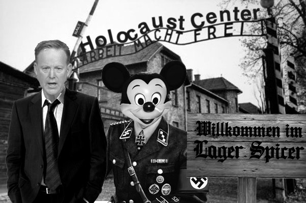 d2k's tweet image. Sean Spicer&apos;s &quot;Holocaust Center&quot; theme park probably isn&apos;t the happiest place on earth. #SpicerHistory #HolocaustCenters @seanspicer