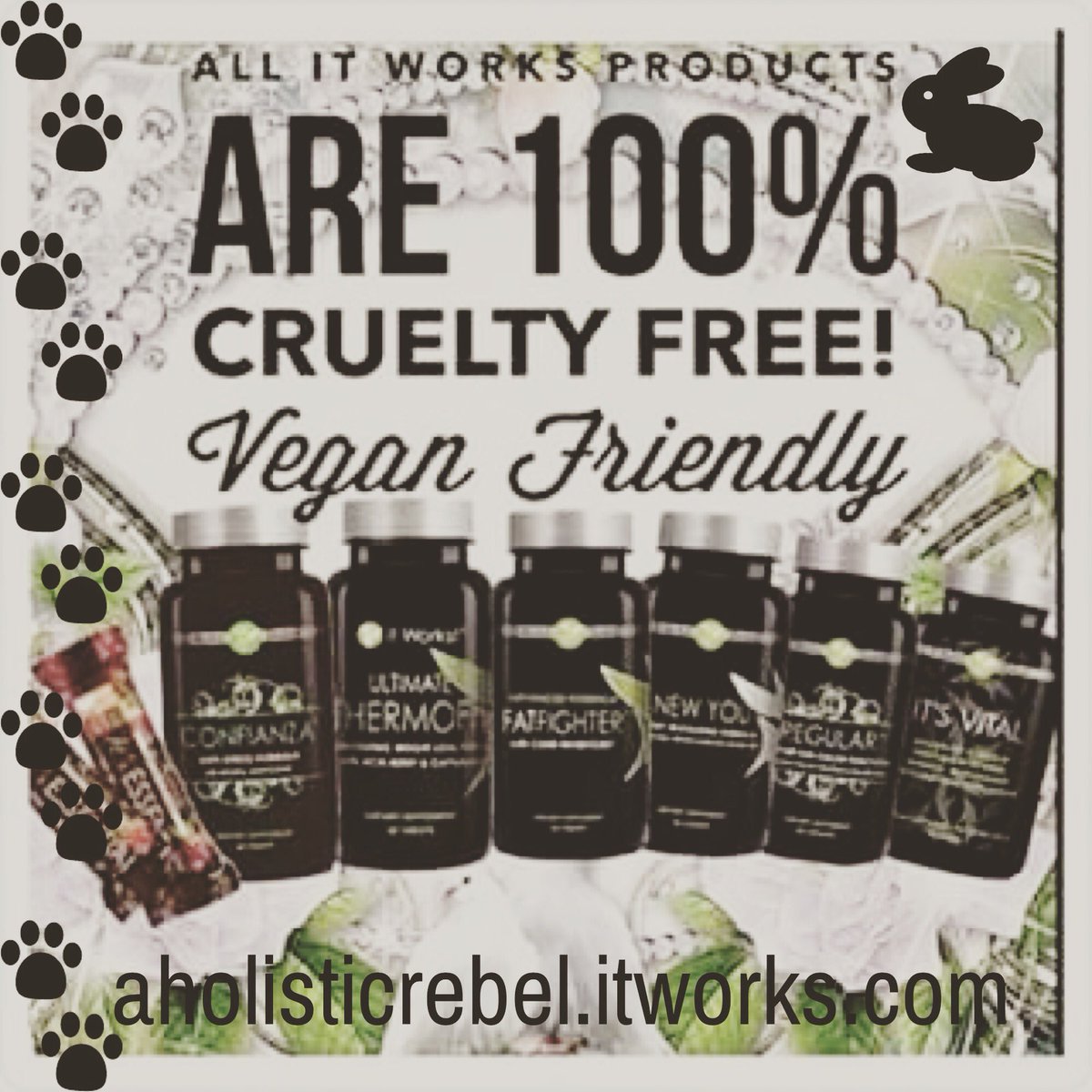 RebelsAlliance's tweet photo. As an animal lover🐶😼🐼🐻🐷, I try to find products that are 🚫NOT 🚫tested on animals. It's hard🤔but... aholisticrebel.itworks•com https://t.co/VLaFRnjtOE