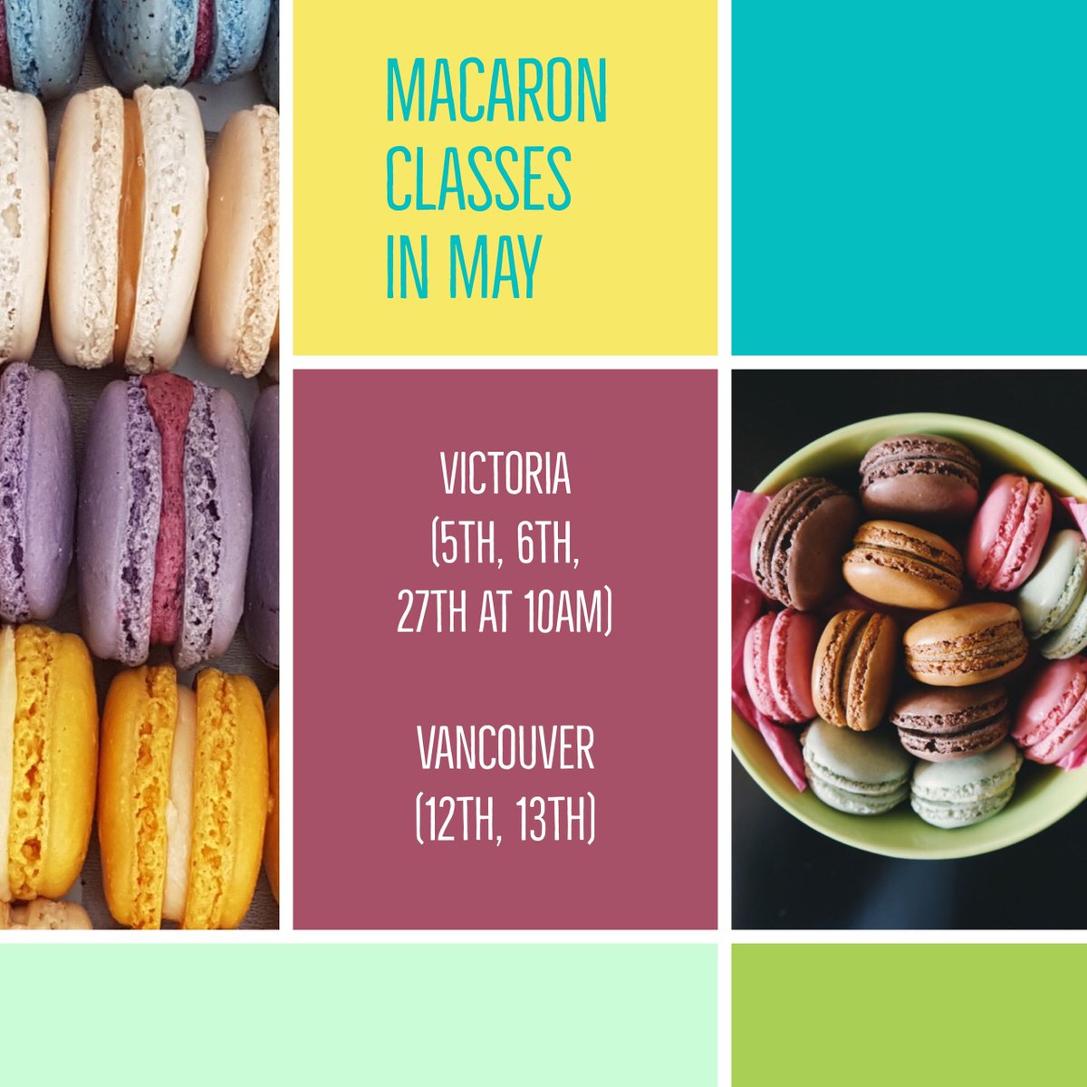 BonMacaronVic's tweet image. Dates for #macaron classes in May are now posted, get in touch ASAP! More info on our Facebook page. #macaronclass