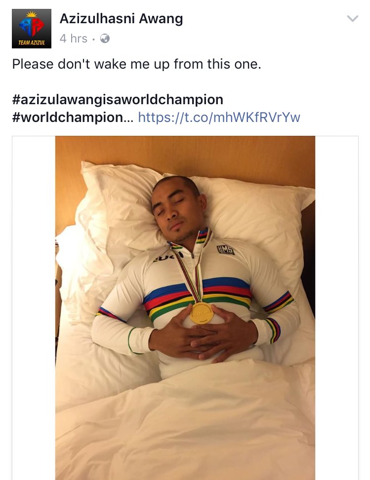 twtmarathon's tweet photo. Sleep tight champ! @AzizulAWANG You deserved it! 🇲🇾🐯 https://t.co/VqHePLdnI4