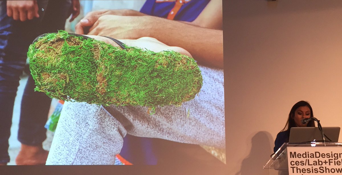 mediadesign's tweet photo. #field student @AnjuliSethi brings nonviolent principles to the surface by hybridizing footwear with unexpected materials. https://t.co/H1jLzcKt7m
