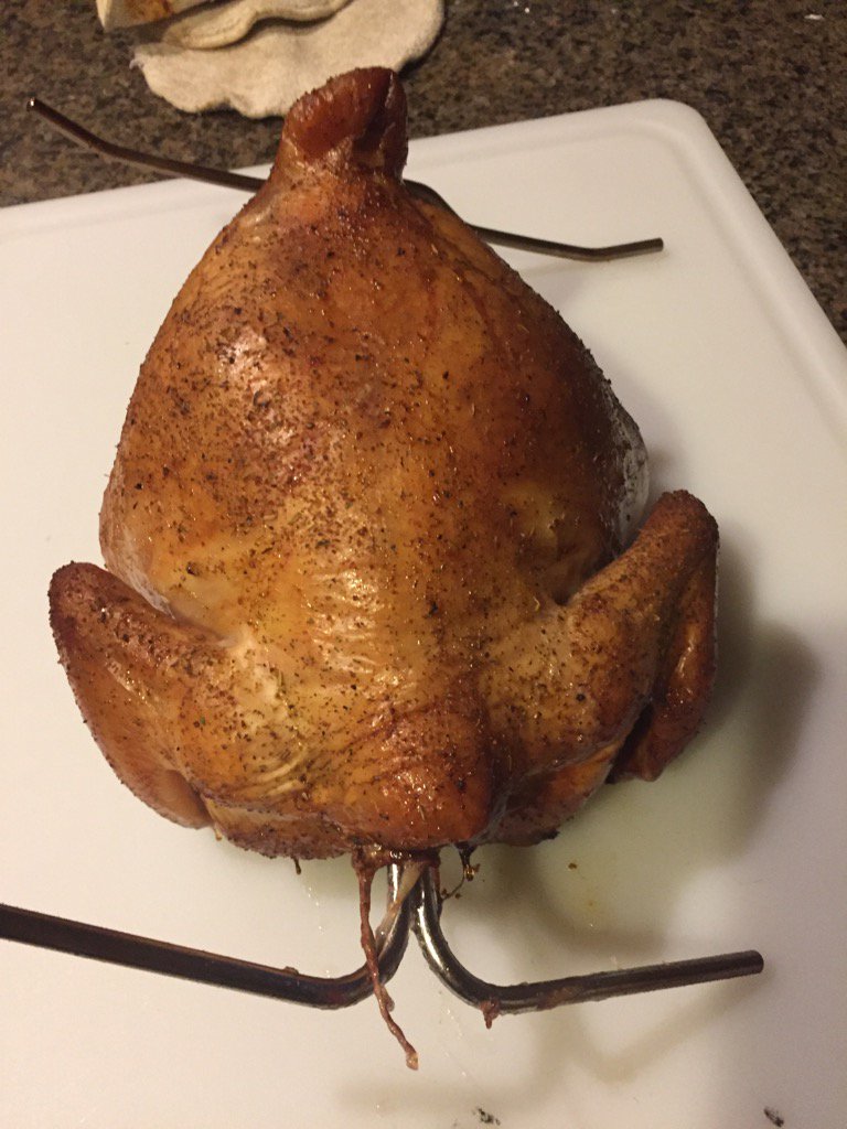 MikeWard78's tweet photo. Smoked a whole bird tonight.  Yumm https://t.co/B4daZyvWcb