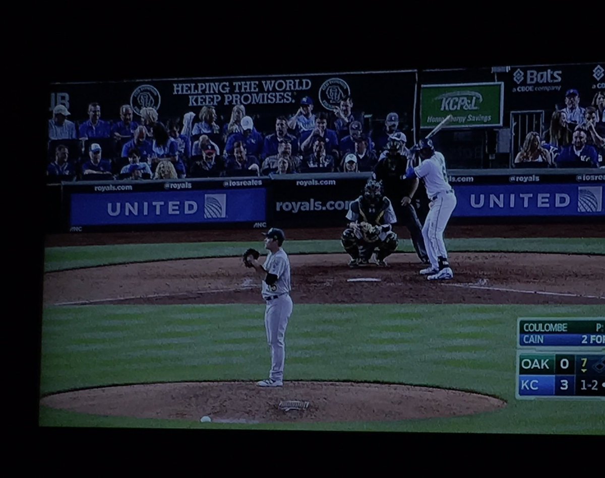 rustykath's tweet image. I hope the Royals double down on the United sponsorship. Maybe one &quot;lucky&quot; fan gets drug out of seat and around diamond by Salvador Perez?