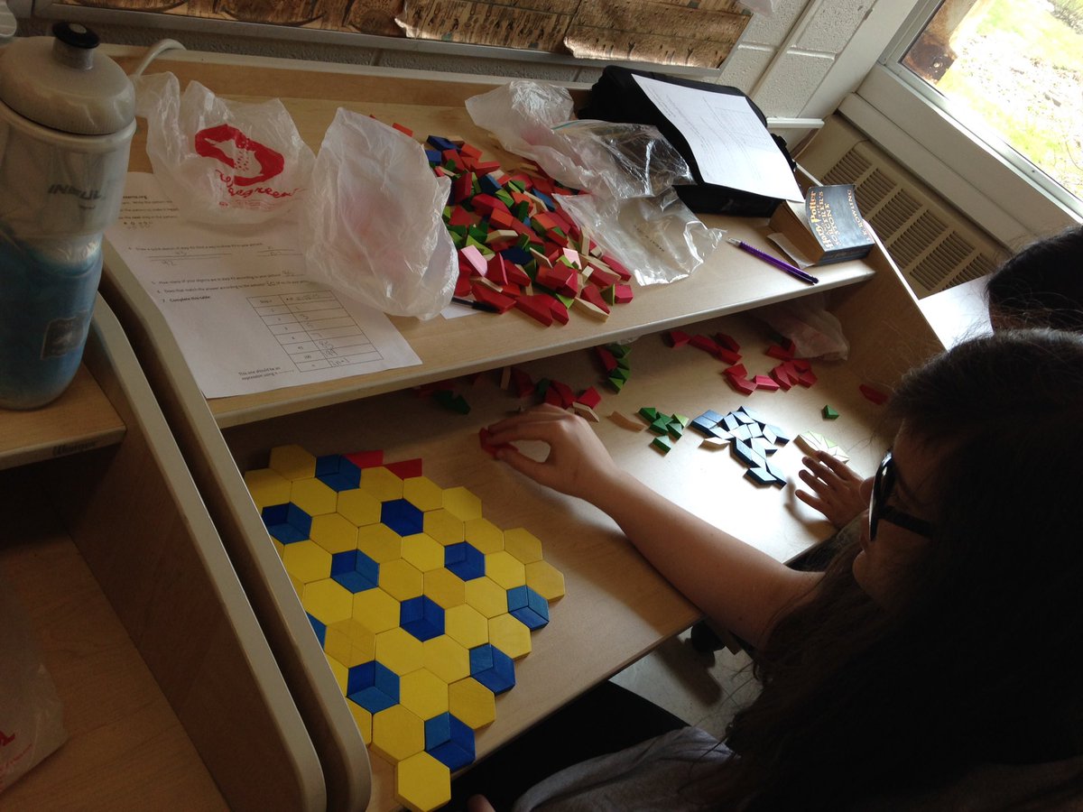 After working with algebra and #visualpatterns , the last 2 days we just played with tiling