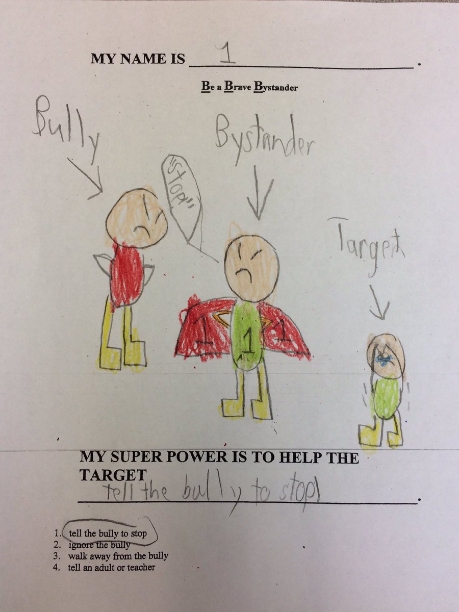 Brave bystanders at Warren School! #tripleB  #buddynotbully