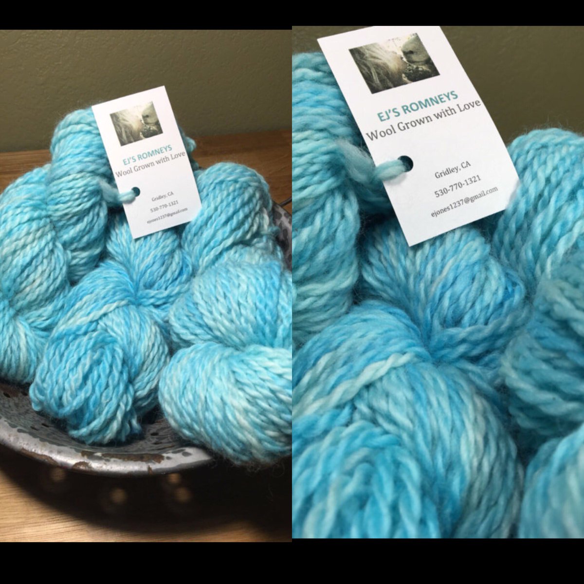 EjsRomneys's tweet photo. Gosh this yarn is so vibrant, I love this shade of blue😍🐑 Available on Etsy! #ejsromneys https://t.co/fapxNa9aEW