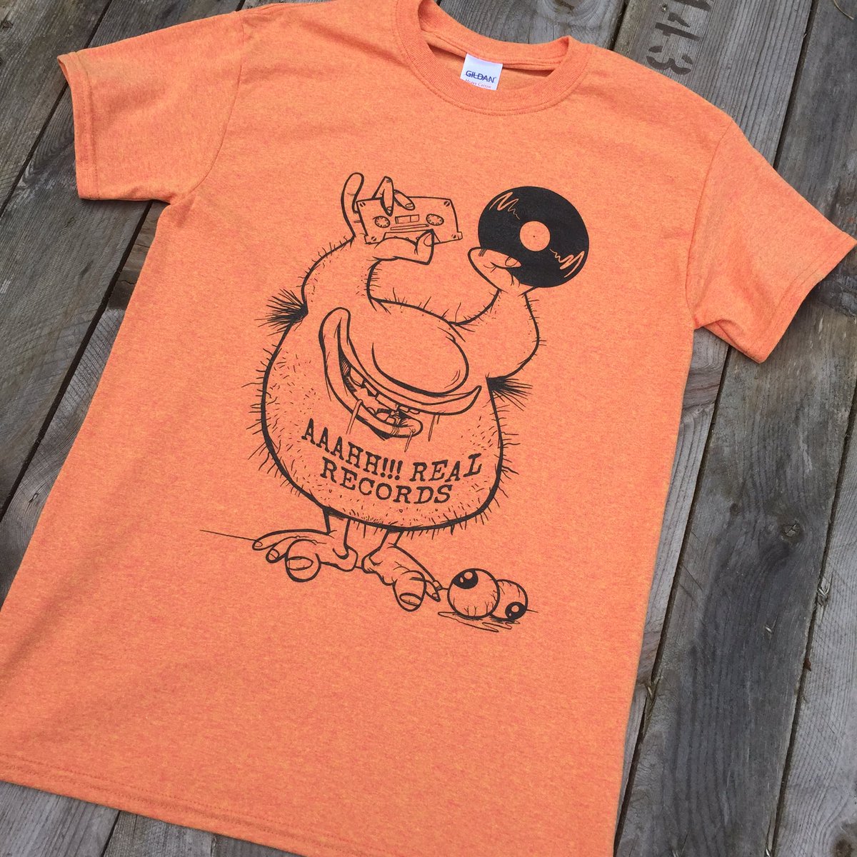 #aaahhrealrecords on sunset orange shirts
**For custom printing enquiries DM or 📧 ouroboros.printing@gmail.com**