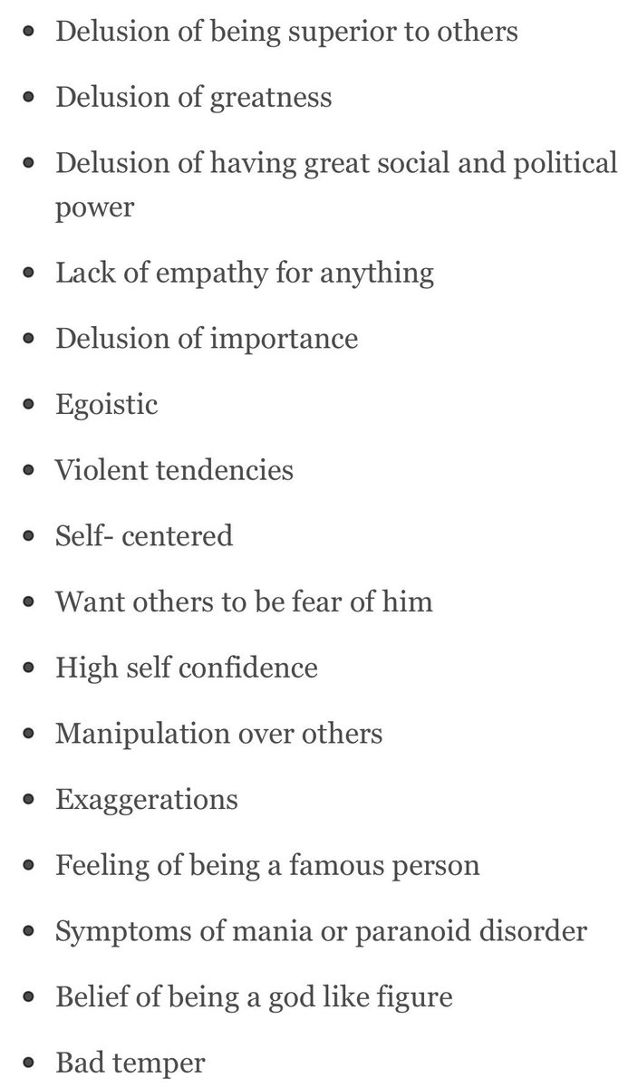 L E F T, PhD ⚫️ on X: "Symptoms of being a megalomaniac:  https://t.co/KsQHQFllFL" / X