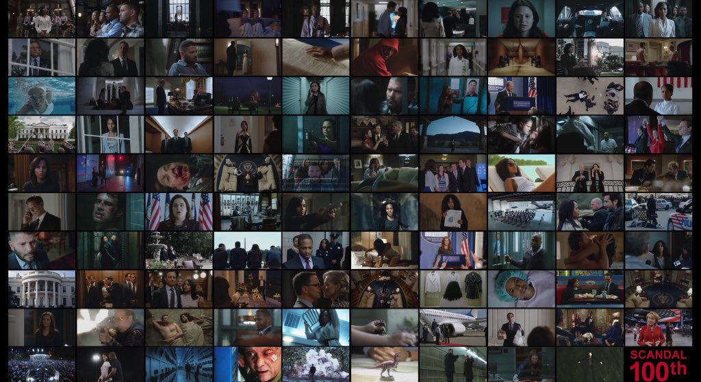 shondarhimes's tweet photo. Here it is. #SCANDAL100. A frame from every. single. episode. Wow. #SCANDAL https://t.co/wJyXVyjxZe