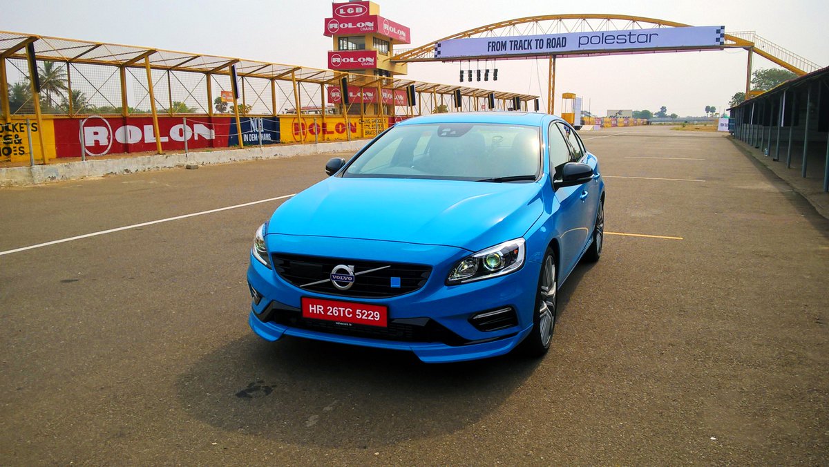 We are at the #KariMotorSpeedway to experience this new #Swede beauty from @VolvoAutoIndia #S60Polestar #FromtracktoRoad