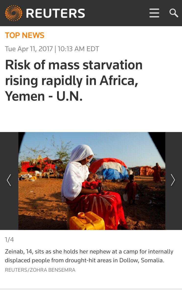 artrowbridge's tweet photo. Two @Reuters headlines from Tuesday- "Global glut" and "mass starvation." Let that sink in. https://t.co/yGBE1vSAGe