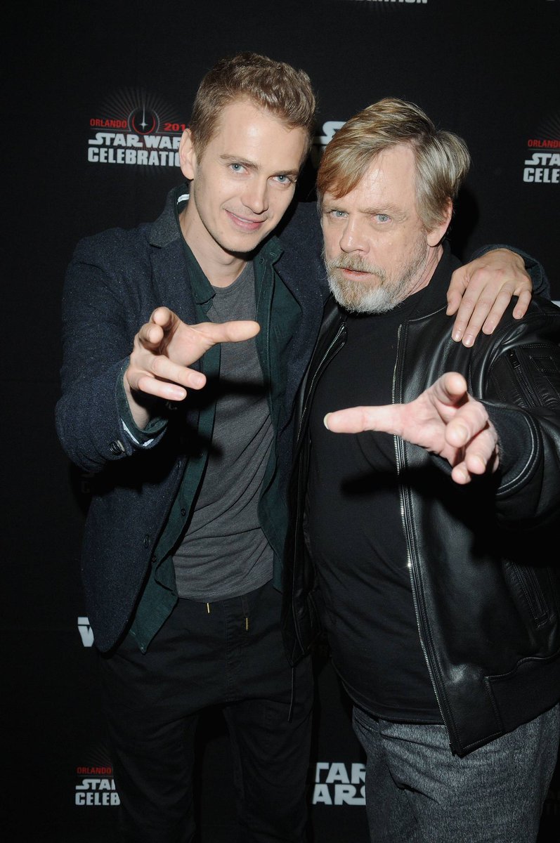 MarkHamill's tweet photo. Great catching up w/longtime pals @ #SWCO: John Williams-Harrison Ford-Denis Lawson-Ian McDiarmid-Hayden Christensen-Peter Mayhew #More2Come https://t.co/jyfTDqIuDt