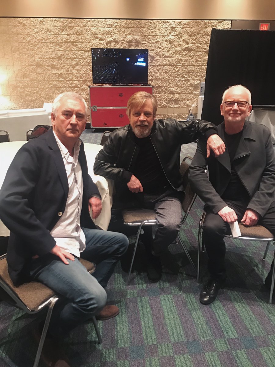MarkHamill's tweet photo. Great catching up w/longtime pals @ #SWCO: John Williams-Harrison Ford-Denis Lawson-Ian McDiarmid-Hayden Christensen-Peter Mayhew #More2Come https://t.co/jyfTDqIuDt
