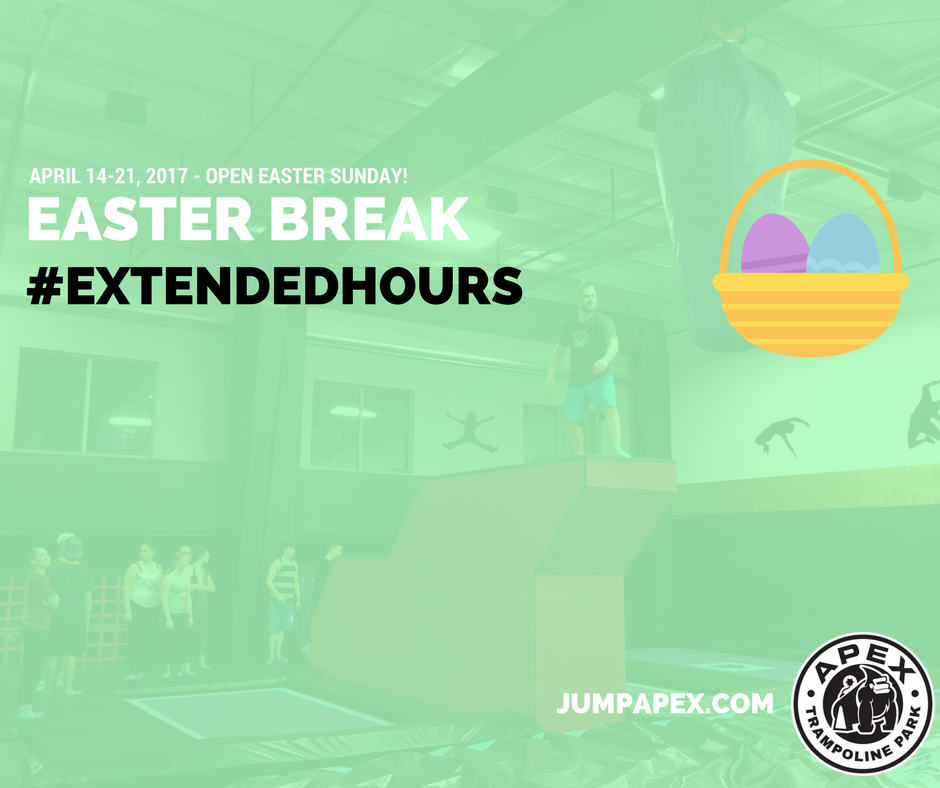 JumpApex's tweet photo. Extended Hours - Open Good Friday &amp; Easter Sunday! https://t.co/hEseZiWkr2 https://t.co/Cjz4VCMXDi