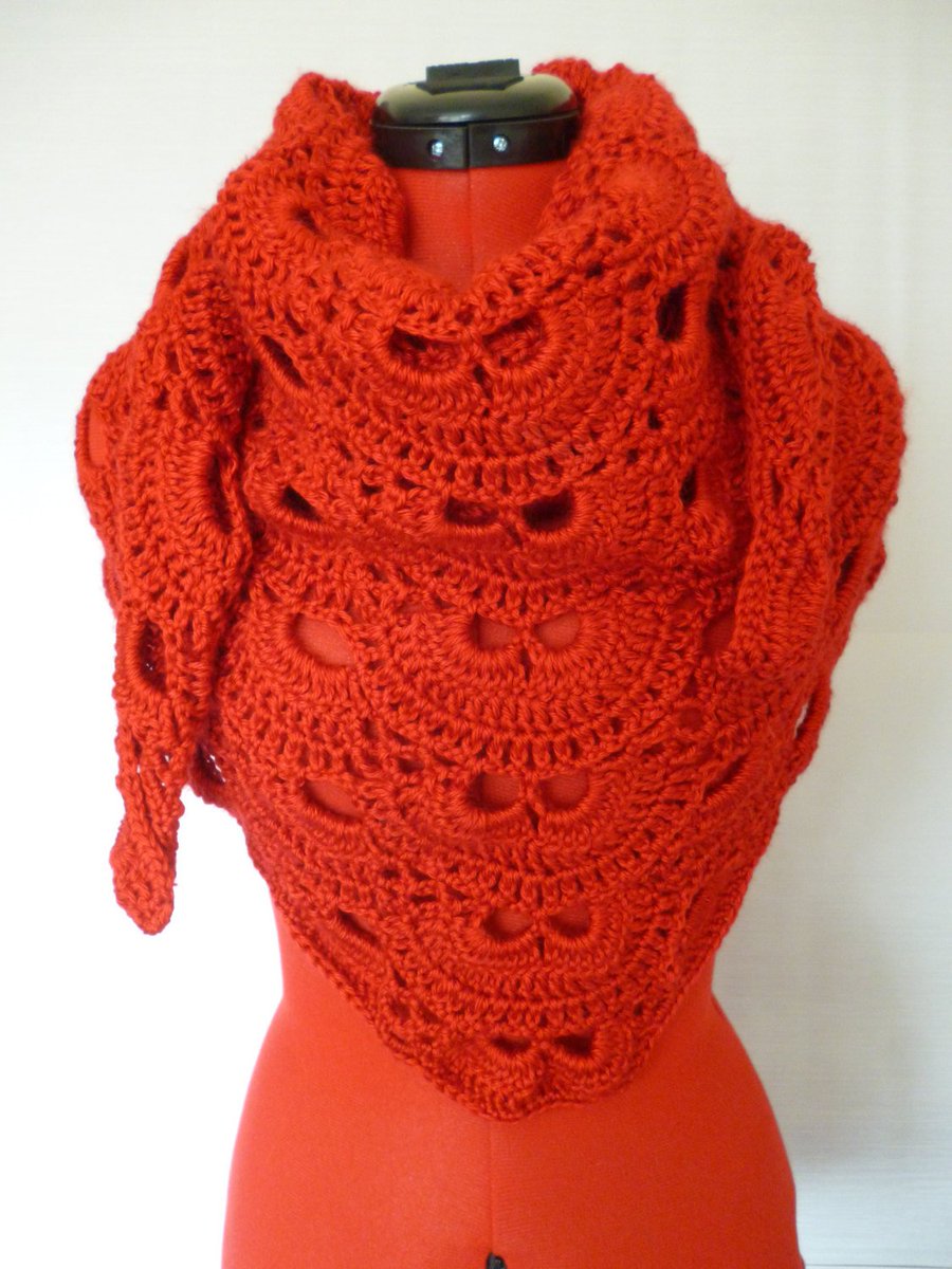 khaosandkismet's tweet photo. red shawl, crochet shawl, scarf shawl, lace shawl, red scarf, la… https://t.co/zCc9x4anvd #UniquelySam #CrochetShawl https://t.co/zh8k87aYLJ