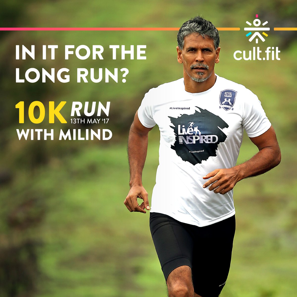 we_are_cult's tweet photo. Bangalore, ready for 10k run with @milindrunning . Register at https://t.co/rEtwqJWGgS today! #CultFit https://t.co/JZwMMC2azA