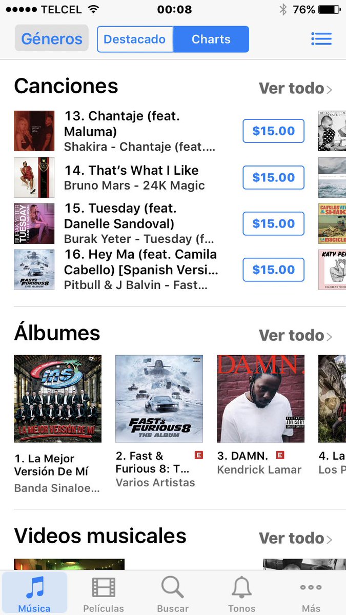 Primer lugar en el charts general gracias a todos, a seguir pre-ordenando LA MEJOR VERSIÓN DE MI <a href="/BANDA_MS/">BANDA MS</a>