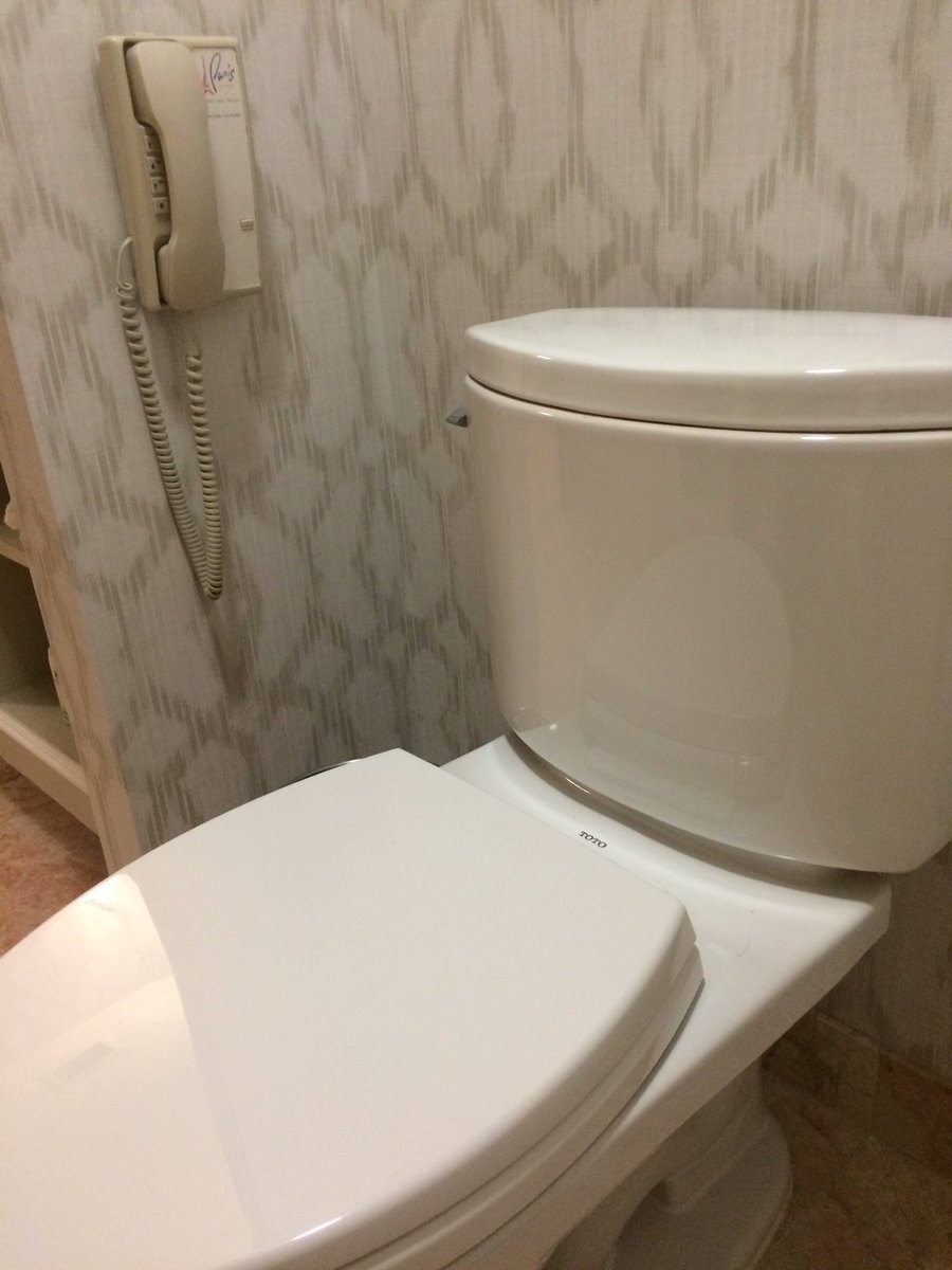 JonChristie613's tweet photo. I have never seen this before. This is pure #genius. Bravo #ParisHotel. #winning #toiletphone #noTPnoproblem https://t.co/cjtf6NeLfW