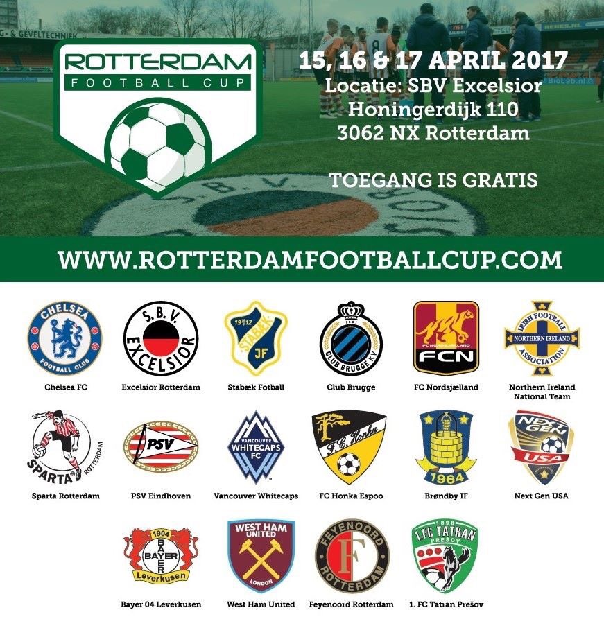 Nog 1 nacht slapen dan 3 dagen topvoetbal bij Excelsior Rotterdam, onder 15 talenten uit 10 verschillende landen. Kom naar Woudestein⚽