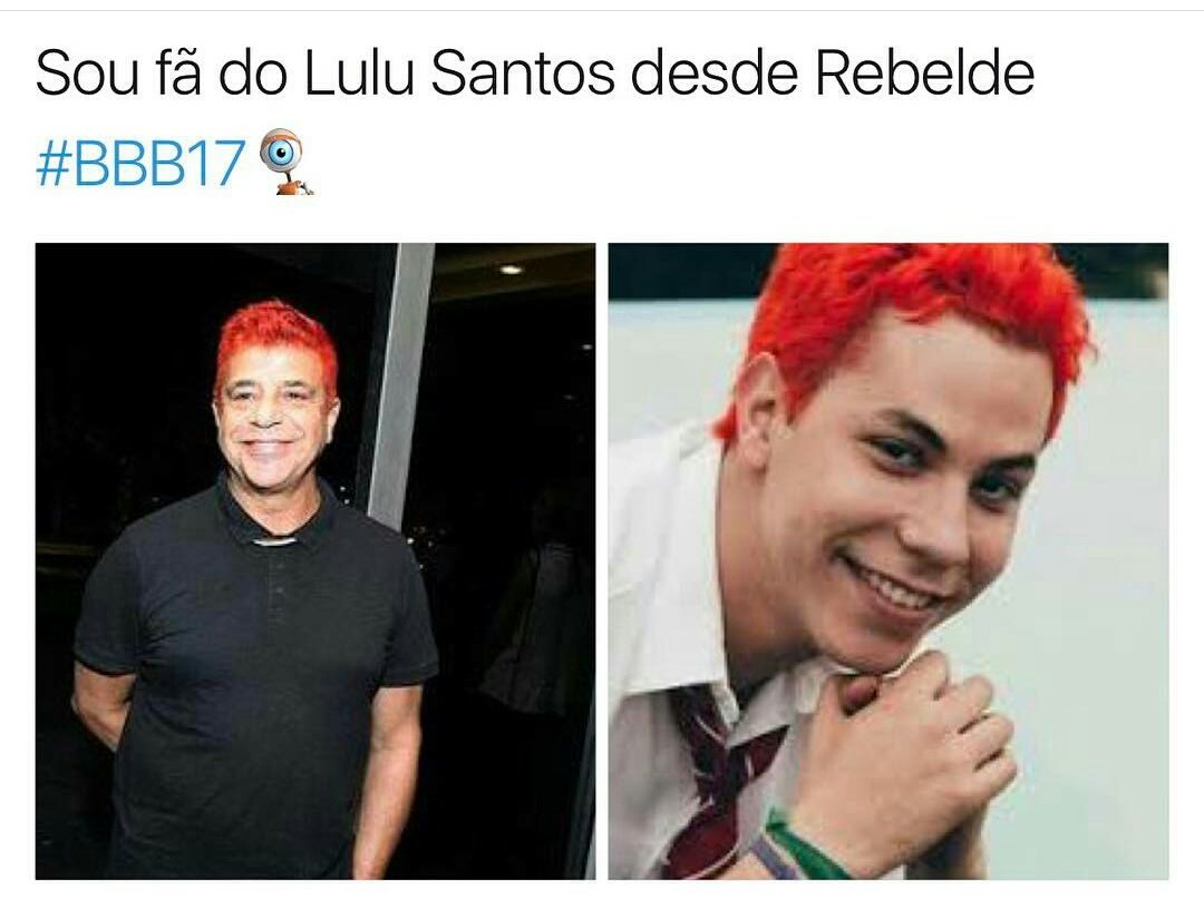 biiancaa_123's tweet photo. qualquer semelhanca do Lulu Santos é mera coincidencia
#FinalBBB17 #EmillyCampea 👎👎👎 #FeriadoDetremuraSDV Vivan campea amores** 💘 https://t.co/tFGEXtv3Wx
