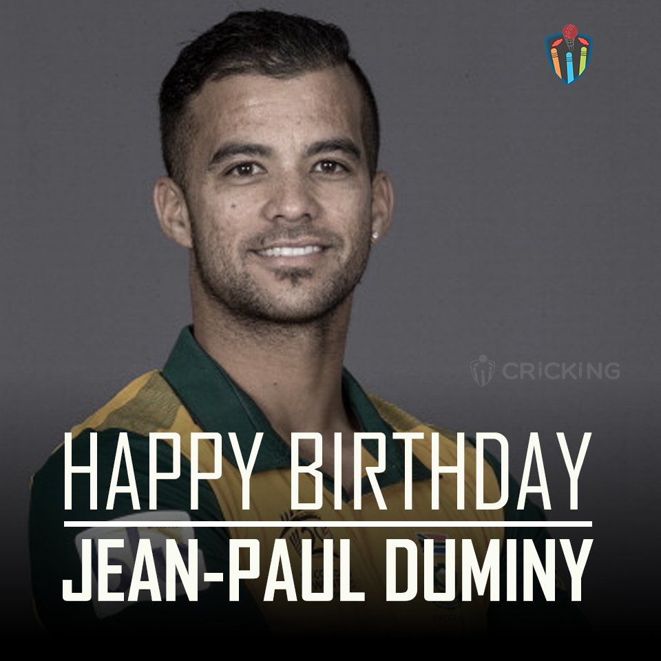 Happy Birthday JP Duminy. The South African cricketer turns 33 today. 