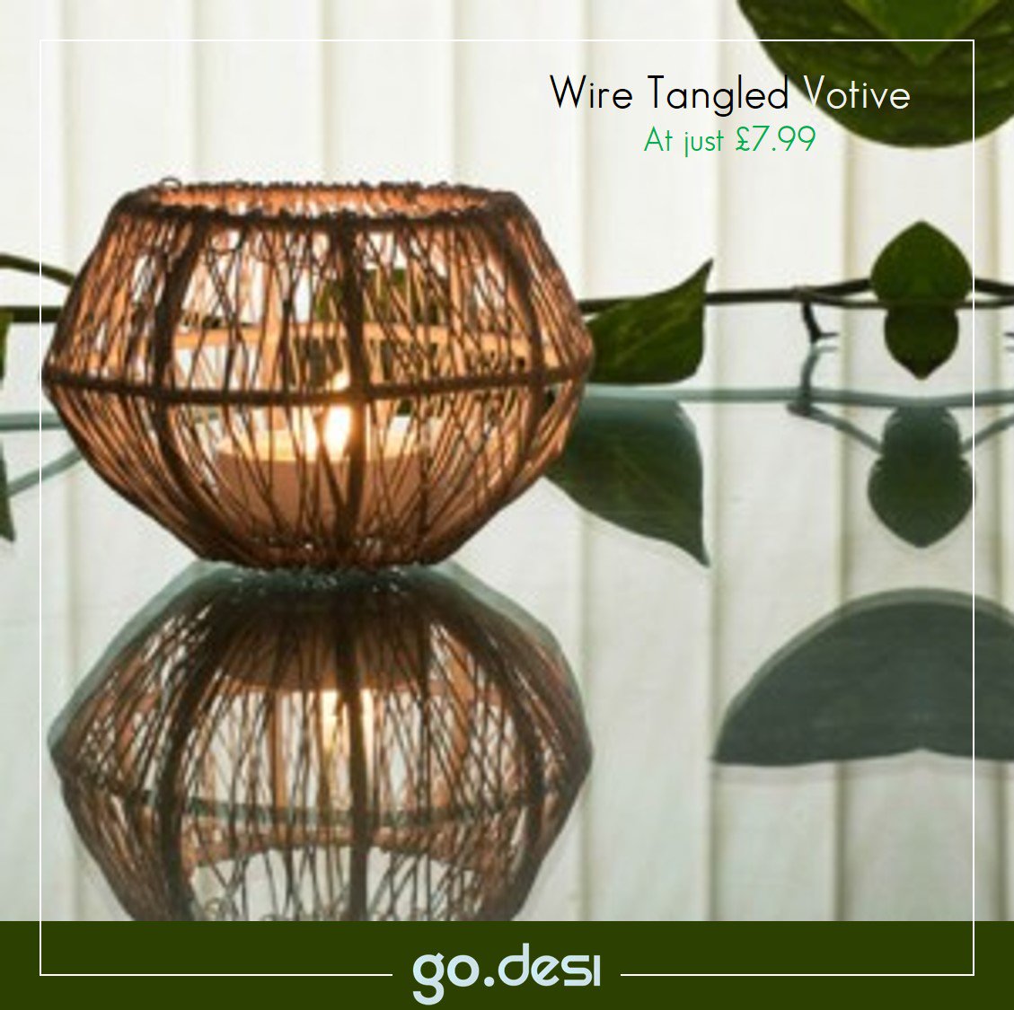 Explore vast selection of home decor products at go.desi.
Shop at go.desi/product/wire-t…
#homedecor #votive #wire #tangled